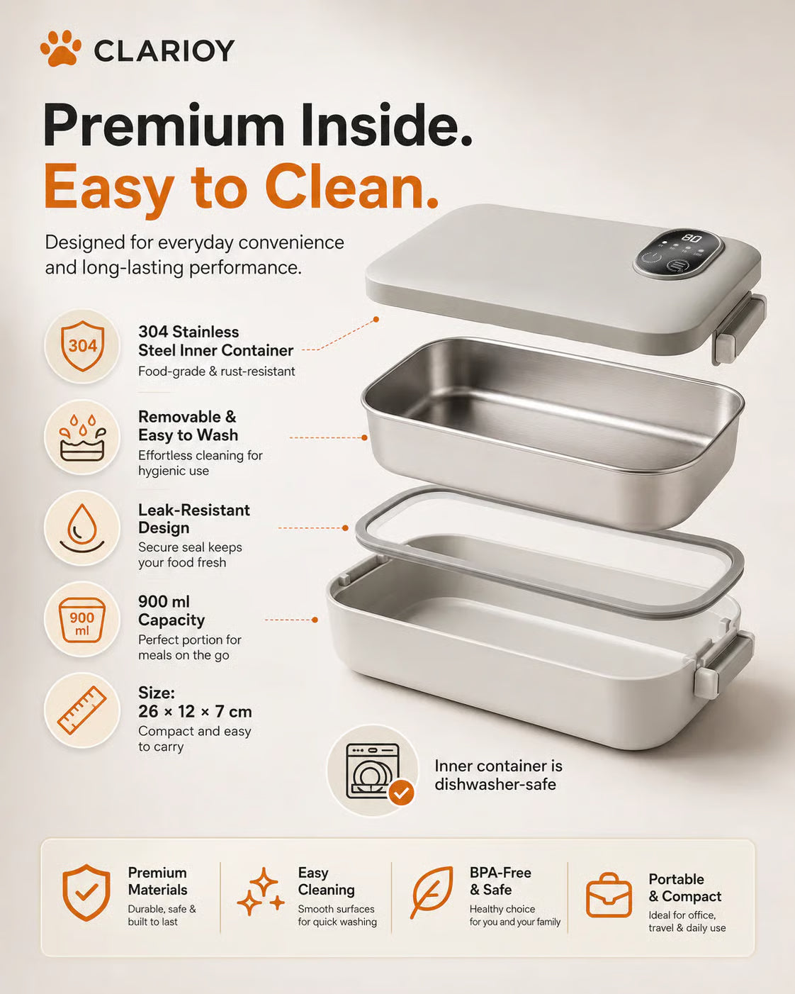 Portable Self-Heating Electric Lunch Box™