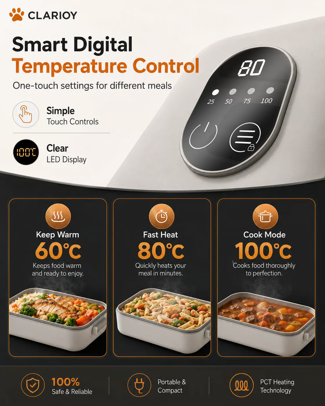 Portable Self-Heating Electric Lunch Box™